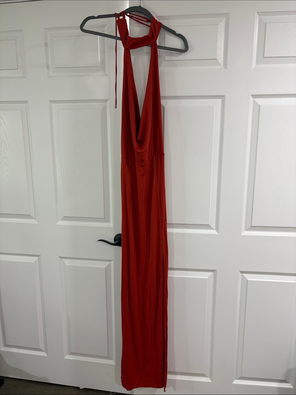 Hello Molly Rust Halter Maxi Dress